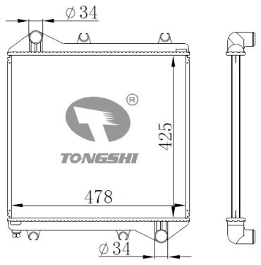 TONGSHI радиатор основной 75570PA26 купить,NaN