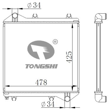 TONGSHI радиатор основной 75570PA26 купить,NaN