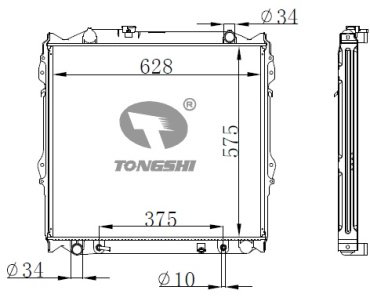 TONGSHI радиатор основной 75096PA32 купить,NaN