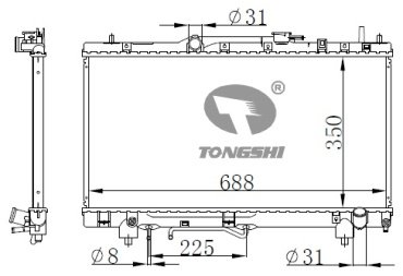 TONGSHI радиатор основной 75044PA16 купить,NaN