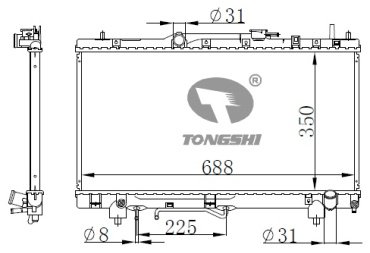 TONGSHI радиатор основной 75044PA16 купить,NaN
