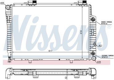 Nissens основной радиатор ДВС 62756A купить,NaN