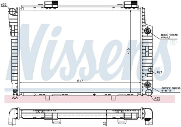 Nissens основной радиатор ДВС 62756A купить,NaN