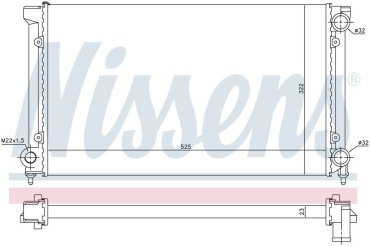 Nissens радиатор основной 651741 купить,NaN