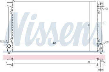 Nissens радиатор основной 651741 купить,NaN