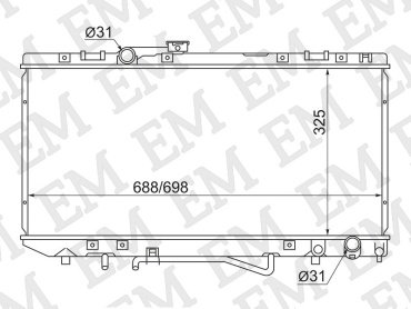 SAT радиатор основной TY0002-ST180 купить,NaN