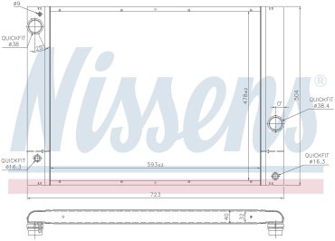 Nissens радиатор охлаждения ДВС 60772 купить,NaN