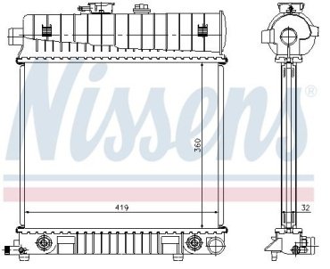 Nissens радиатор основной 62708A купить,NaN