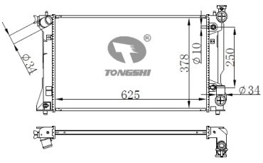 TONGSHI радиатор основной 75372PA16 купить,NaN