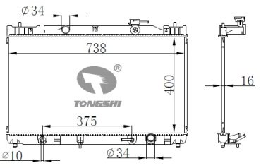 TONGSHI радиатор основной 75002PA16 купить,NaN