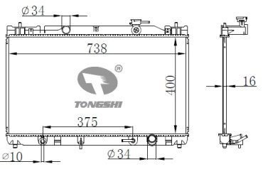 TONGSHI радиатор основной 75002PA16 купить,NaN