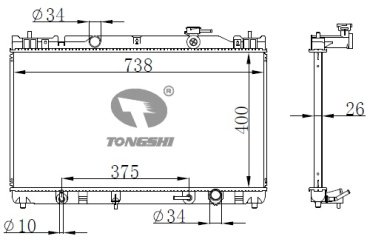 TONGSHI радиатор основной 75002PA16 купить,NaN