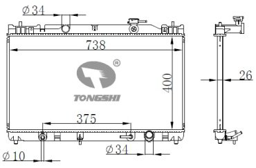 TONGSHI радиатор основной 75002PA16 купить,NaN
