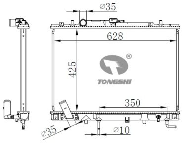 TONGSHI радиатор основной 72074 купить,NaN