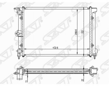 SAT радиатор основной SG-VW00012 купить,NaN