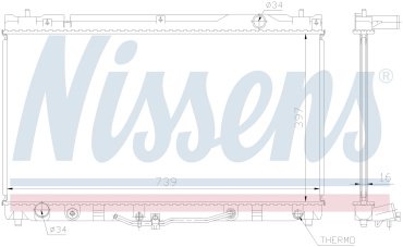 Nissens радиатор основной 64633 купить,NaN