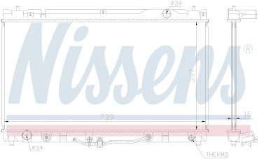Nissens радиатор основной 64633 купить,NaN