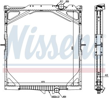 Nissens радиатор основной 65462A купить,NaN
