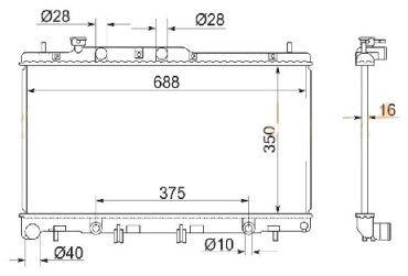 SAT радиатор основной SB0005-BLE купить,NaN