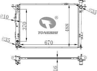 TONGSHI радиатор основной 70083PA16 купить,NaN