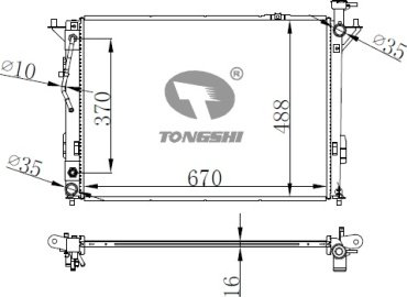 TONGSHI радиатор основной 70083PA16 купить,NaN