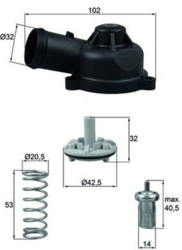 MAHLE термостат TI 244 83D
