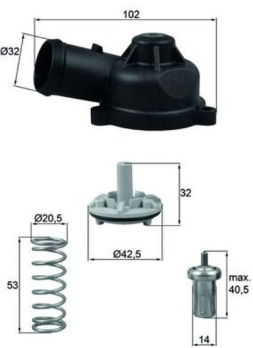 MAHLE термостат TI 244 83D купить,NaN