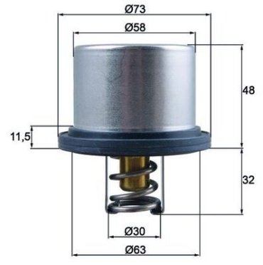 MAHLE термостат THD 5 75 купить,NaN