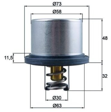 MAHLE термостат THD 5 75 купить,NaN
