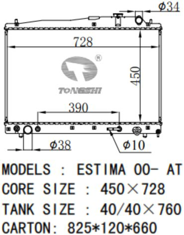 TONGSHI радиатор основной 75262 купить,NaN