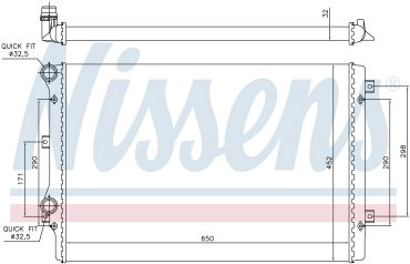 Nissens основной радиатор ДВС 65279A купить,NaN