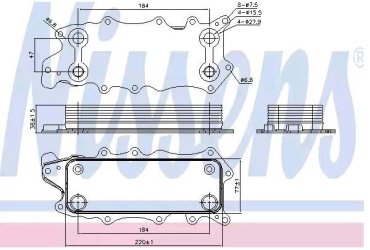 Nissens масляный радиатор 90784 купить,NaN