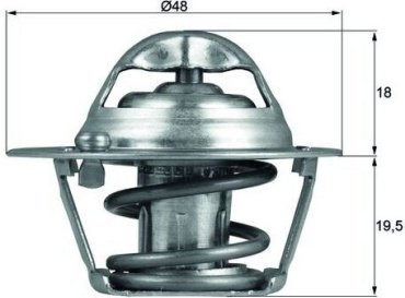 MAHLE термостат TX 121 74D купить,NaN