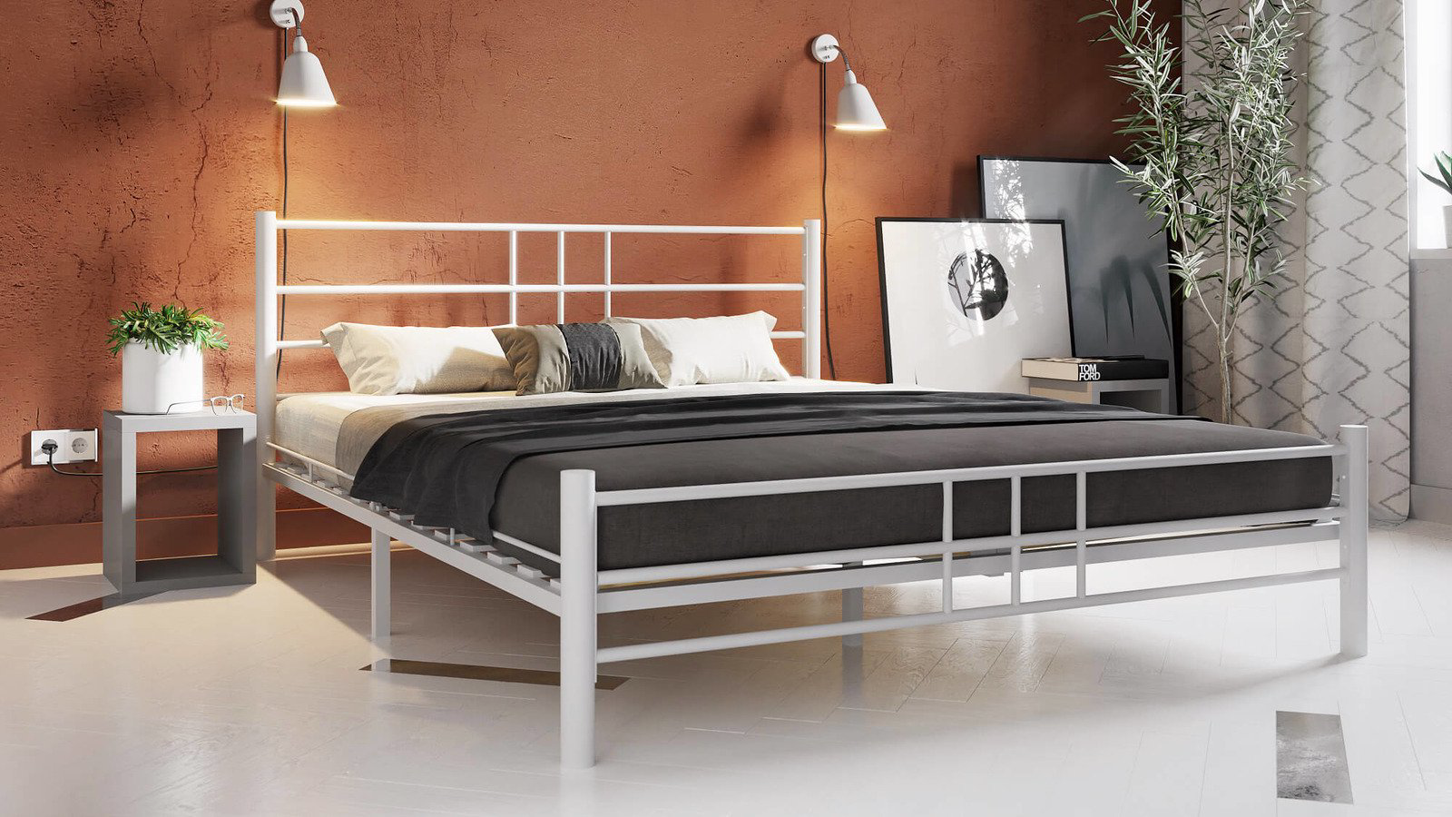 Кровать Askona Chris 180х200см белый шагрень купить,192015
