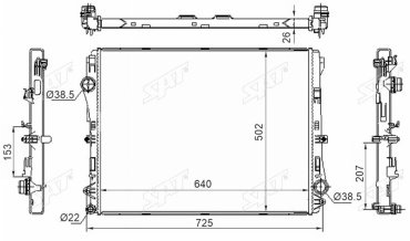 SAT радиатор кондиционера ST-10-0158 купить,NaN