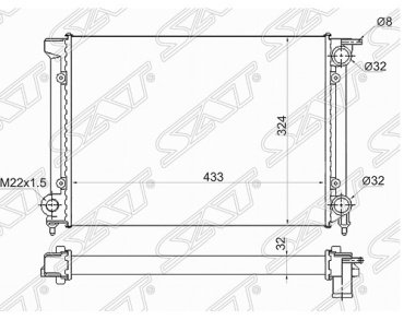 SAT радиатор основной SG-VW00011 купить,NaN