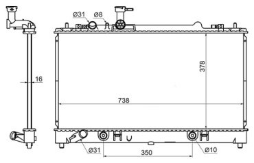 SAT радиатор основной SG-MZ0005-2 купить,NaN