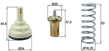 MAHLE термостат TX 181 105D купить,NaN