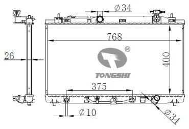 TONGSHI радиатор основной 75250PA26 купить,NaN