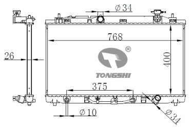 TONGSHI радиатор основной 75250PA26 купить,NaN