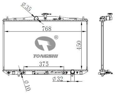 TONGSHI радиатор основной 75540PA26 купить,NaN