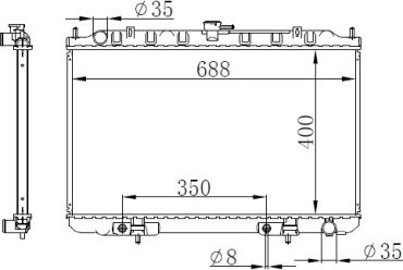 SAKURA радиатор основной 33411016 купить,NaN