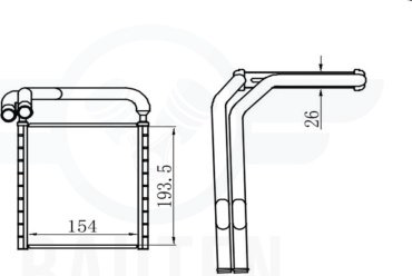 Okami радиатор печки BHT-70099 купить,NaN