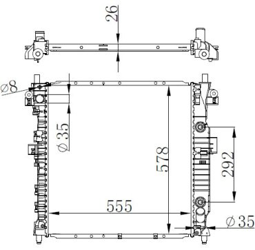 TONGSHI радиатор основной 84027PA26 купить,NaN