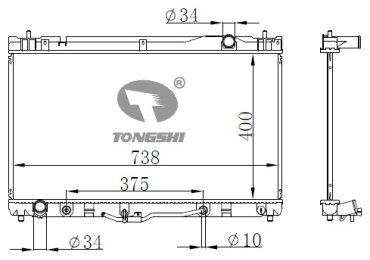 TONGSHI радиатор основной 75000PA26 купить,NaN