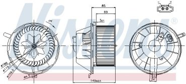 NISSENS электровентилятор отопителя 87034 купить,NaN