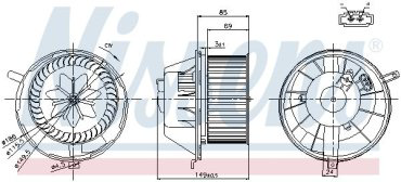 NISSENS электровентилятор отопителя 87034 купить,NaN