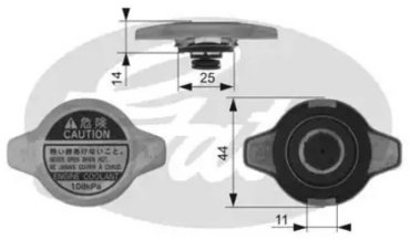Gates крышка радиатора RC134 купить,NaN