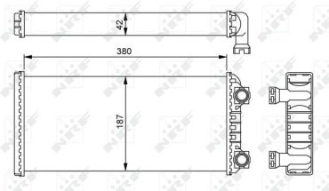 NRF радиатор печки 54244 купить,NaN