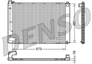 DENSO радиатор основной DRM50055 купить,NaN